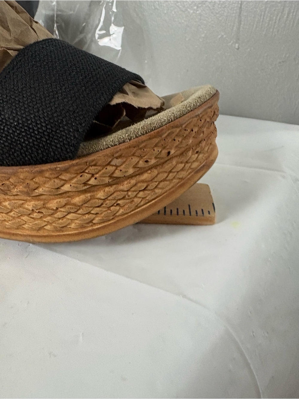 Charleston Shoe Co Cannon Black Croc Size 8 Wedge - Picture 16 of 16
